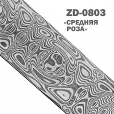 Дамаск углеродистый | ZD-0803 | Узор Средняя роза